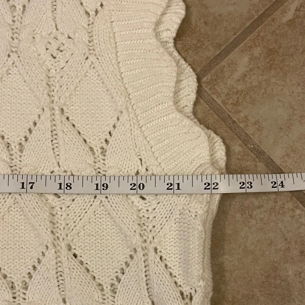 Marc New York Ivory Sweater Vest  with Black Bow Details XL - Picture 6 of 9